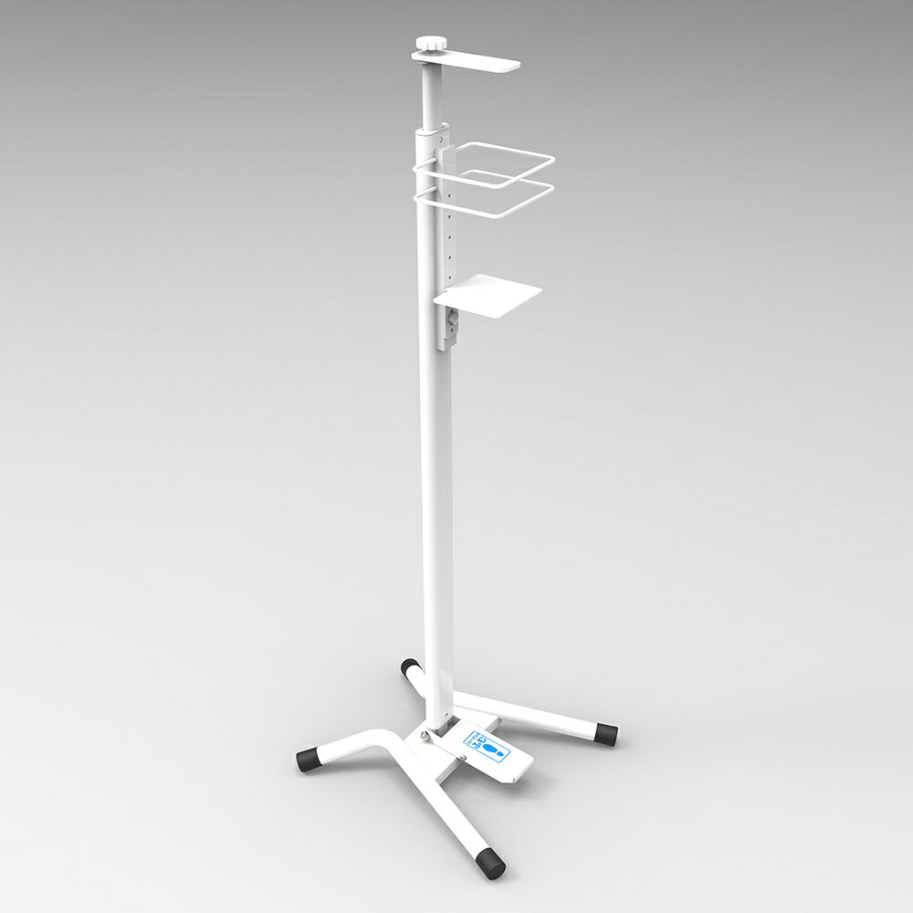 ナカバヤシ 足踏み消毒ポンプスタンド/ホワイト FPS-101W [274-760030]