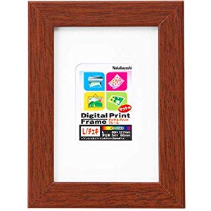 ナカバヤシ デジタルプリントフレーム/L/ブラウン フ-DPW-L-BR/SN [274-917083]