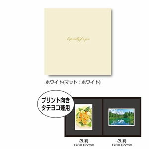 ナカバヤシ 写真台紙/スクエア/2Lサイズ/ホワイト VM2L-301-W [274-329688]