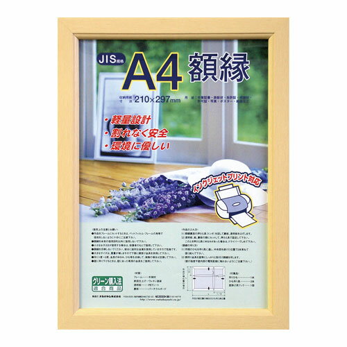 ナカバヤシ 木製軽量額 木地 パック/A4 フ-KWP-53 [F030106]