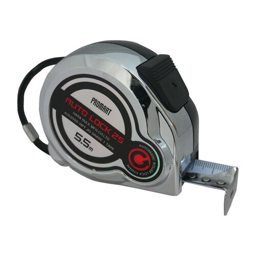 プロマート 原度器 メジャー オートロック ハーフメッキタイプ AUS2555-HPT [275-151583]