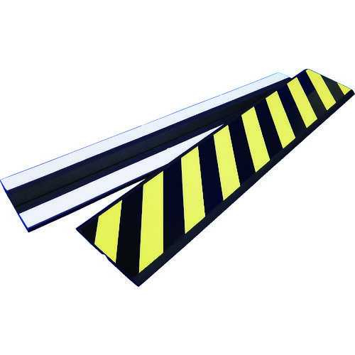 日本緑十字社 コーナークッション 黄/黒(トラ) 200×1000×15mm 無反射 246010[279-029946]