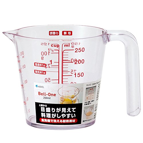 アスベル 耐熱計量カップ O-250 250ml 232206 [299-232206]