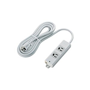 エレコム RoHs準拠OAタップ 抜け止 3P 2個口 マグネット 3m グレー T-WRM3230LG/RS [363-693098]