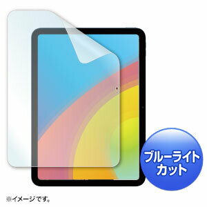サンワサプライ 第10世代iPad10.9インチ用ブルーライトカット指紋防止光沢フィルム LCD-IPAD22BC [F040323]