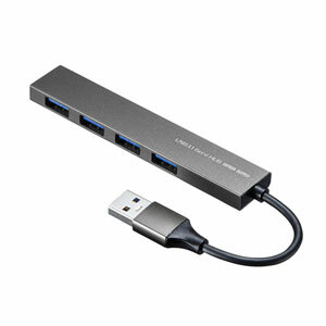 サンワサプライ USB3.2 Gen1 4ポート スリムハブ USB-3H423SN [F040323]