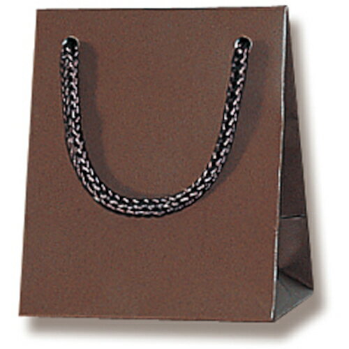 シモジマ HEIKO 手提げ紙袋 ブライトバッグ チョコブラウン（MT） T-5 10枚入り 006143370 [452-020816]