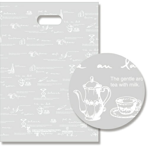 シモジマ HEIKO 手抜きポリ袋 バイオHDポリ ティータイム SG26-37 100枚入り 006660151 [452-459036]