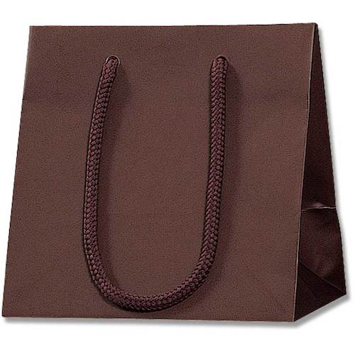 シモジマ HEIKO 手提げ紙袋 ブライトバッグ チョコブラウン（MT） MW 10枚入り 006138870 [452-569322]