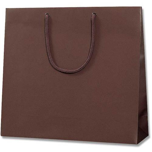 シモジマ HEIKO 手提げ紙袋 ブライトバッグ チョコブラウン（MT） GM 10枚入り 006137970 [452-569308]