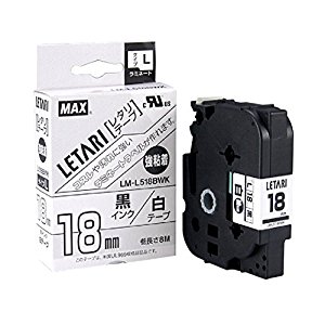 マックス MAX ビーポップミニ 強粘着テープ [00049505] LM-L518BWK [F020207]