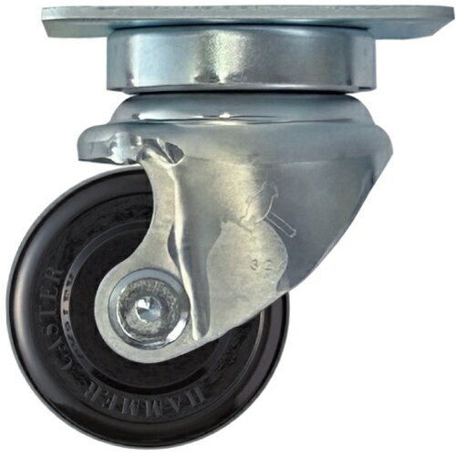 ハンマーキャスター ハンマー 高耐久性 低床式重荷重用 自在 フェノール車65mm 68×68ピッチ 6401S-PB65 [643-00007339]