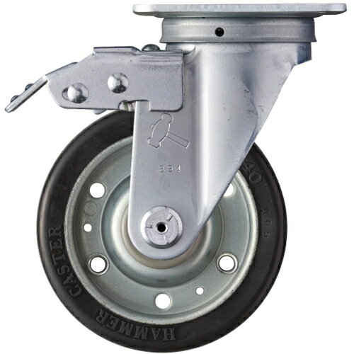 ハンマーキャスター ハンマー スイッチキャスター ゴム車輪（ワイドタイプ）125mm 420FAS-WR125 [643-0024195]