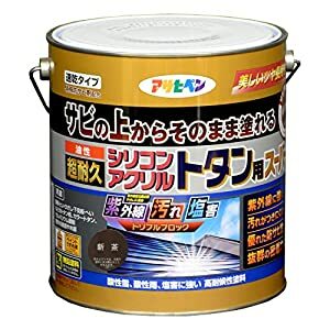 納期目安　（メーカーに在庫がある場合）13:30までにご注文の場合約3〜7日後出荷(土日祝日を除く）※表示の納期目安はあくまで目安ですのでお約束ではありません。具体的納期は都度お問い合わせください。お取り寄せ品です！ご注文後[商品欠品]及び[商品完売(廃番)]が発生する場合がございます。あらかじめご了承の上ご注文お願いいたします！またご注文の数量、お届け先によって別途送料が発生する場合がございます。その場合当店よりご連絡させていただきますのでご対応お願いいたします。商品未発送の状況でもメーカーによってはキャンセル不可となり場合もございますのでご了承の上ご注文お願いいたします。※記載の商品画像はイメージ（代表）画像ですので画像だけの情報のみでご購入はお控え頂き、必ず記載内容をご確認下さい。・アサヒペン 油性超耐久シリコンアクリルトタン用 3KG 新茶当社管理番号--検索キーワード--カタログページ数