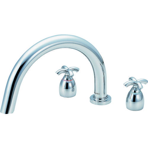 三栄水栓 SANEI ツーバルブデッキ混合栓 K9140DK-L-13 [669-627156]