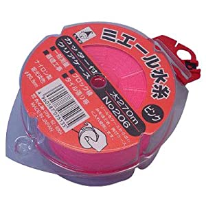 たくみ ミエール水糸カッター付きケース入り ピンク太 270M 206 [674-075135]