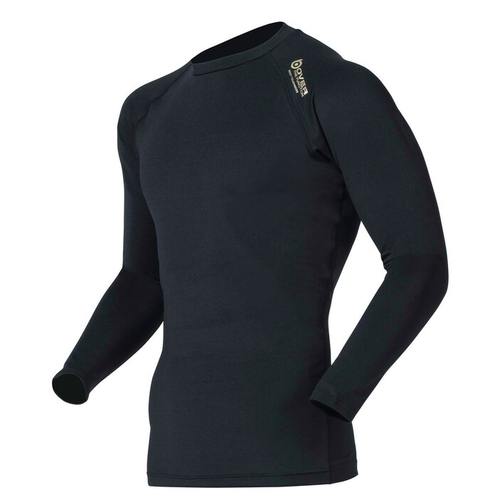 おたふく手袋 JW-540 長袖 クルーネックシャツ 黒 LL - [711-602766]