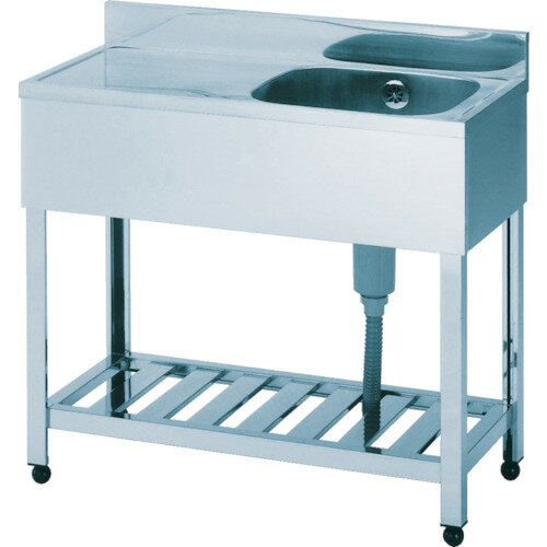 東製作所 アズマ 【個人宅不可】 [着日時指定不可・キャンセル不可] 一槽水切シンク左水槽 1500×600×800 HPM1-1500L [885-870614]