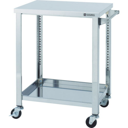 東製作所 アズマ 【個人宅不可】 [着日時指定不可・キャンセル不可] ステンレスワゴンWGシリーズ 600×450×800 2段 WG2-600K [885-878689]