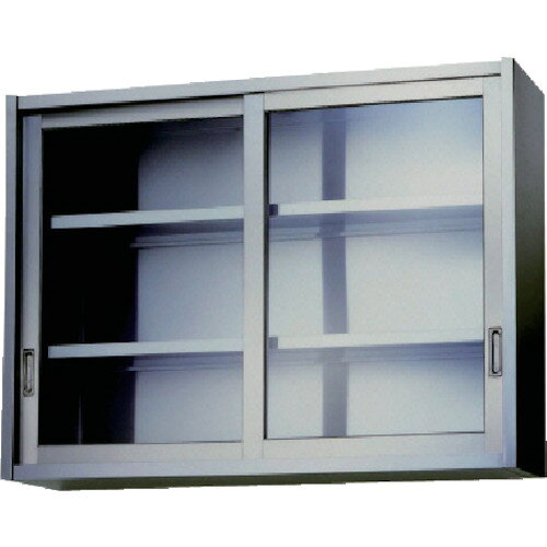 納期目安　（メーカーに在庫がある場合）13:30までにご注文の場合約3〜7日後出荷(土日祝日を除く）※表示の納期目安はあくまで目安ですのでお約束ではありません。具体的納期は都度お問い合わせください。お取り寄せ品です！ご注文後[商品欠品]及び[商品完売(廃番)]が発生する場合がございます。あらかじめご了承の上ご注文お願いいたします！またご注文の数量、お届け先によって別途送料が発生する場合がございます。その場合当店よりご連絡させていただきますのでご対応お願いいたします。商品未発送の状況でもメーカーによってはキャンセル不可となり場合もございますのでご了承の上ご注文お願いいたします。※個人宅不可！お届け先が法人様宛に限ります！車上渡し商品ですので積み下ろしをして頂く必要が御座います。※フォークリフトが必要な場合もあります！また少なくとも4tトラックが通れる4m幅以上の道路でない場合はお届けできず最寄りの運送会社の支店(営業所)までお引き取りをお願いする場合がございます。前もってご確認ください。尚、運送会社の判断で返送された場合、製品の往復運賃をご請求させて頂きます。メーカーから出荷となります！お届け先が北海道・沖縄・離島・特殊地域の場合別途送料が発生する可能性がございます！その場合当店よりご連絡させていただきますのでご対応お願いいたします。【直送】【個人宅不可】※記載の商品画像はイメージ（代表）画像ですので画像だけの情報のみでご購入はお控え頂き、必ず記載内容をご確認下さい。・※こちらの商品は着日指定、時間指定は一切できませんのでご了承ください。・※配送時ご不在の場合は再配達手数料（高額）が発生します。別途ご請求になりますので、必ず受け取れる場所をご指定下さい。工事現場などは基本的に不可ですがご連絡の取れる連絡先がございましたら可となります。・特長●独立分離式の取付金具を利用している為、壁面取付の際に上下、左右の位置微調整が容易です。●戸びらレール部に水抜き溝が有りますので洗っても水がたまりません。●棚板追加可能です。●網戸、開き戸、オープン棚（戸なし）も別途製作可能です。・用途●工場●研究所●部品・材料・工具の保管・仕様●間口(mm)：1800●奥行(mm)：300●高さ(mm)：900●棚板数：2・仕様2●ステンレス吊戸棚(ガラス戸)●オールステンレスSUS430・材質／仕上●ステンレス(SUS430)・セット内容／付属品・注意当社管理番号510-7814--検索キーワード--