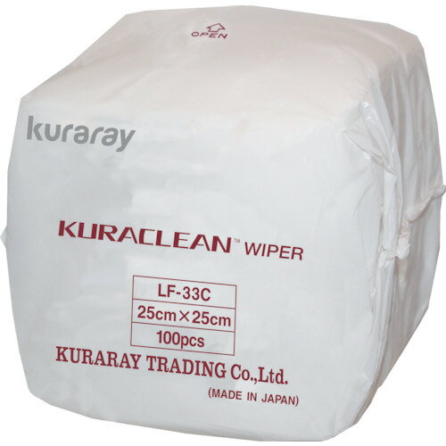 クラレリビング クラレ 不織布製ワイパー クラクリーンワイパー 25cm×25cm 100枚×30袋＝3000枚入 LF-33C [945-016179]