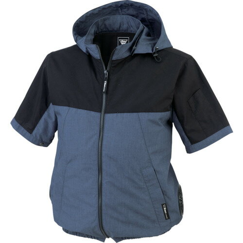 ジーベック XEBEC 空調服半袖ブルゾンXE98026-116-S 杢ブルー XE98026-116-S [976-661563]