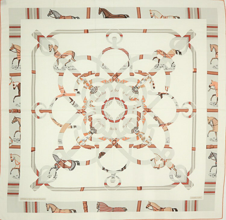 最終価格❤️mal. 新品未使用　カシシルストール ホワイト/ベージュ 楽天市場】エルメス カシ シル（カラーホワイト）（マフラー