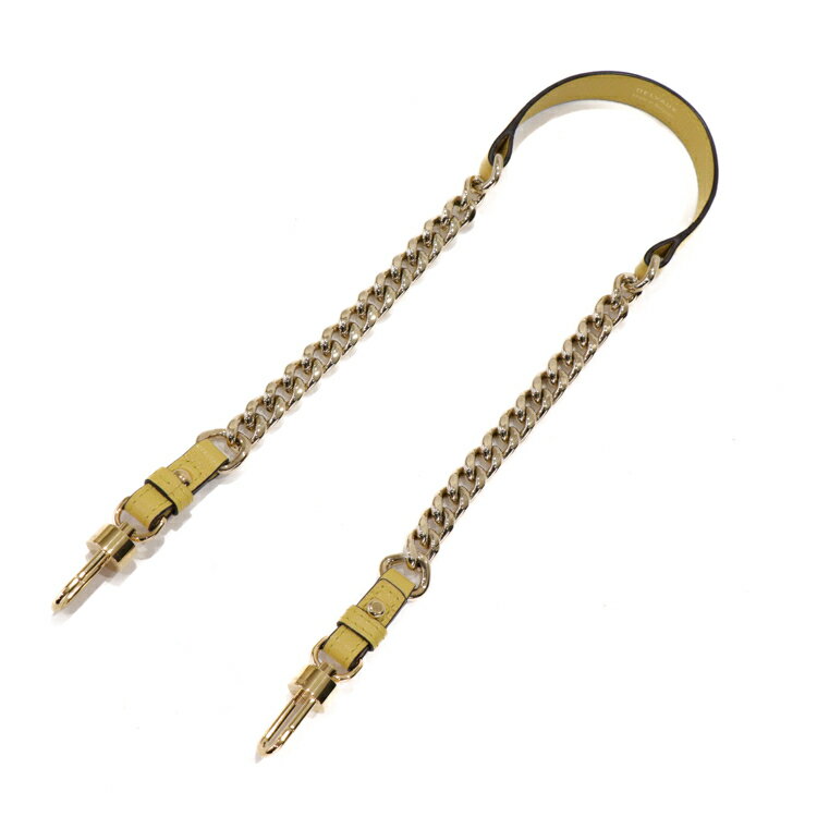 Delvaux デルヴォー Short Chain Strap チェーンストラップ ロデオカーフ ゴールド金具 イエロー 4298235m 
