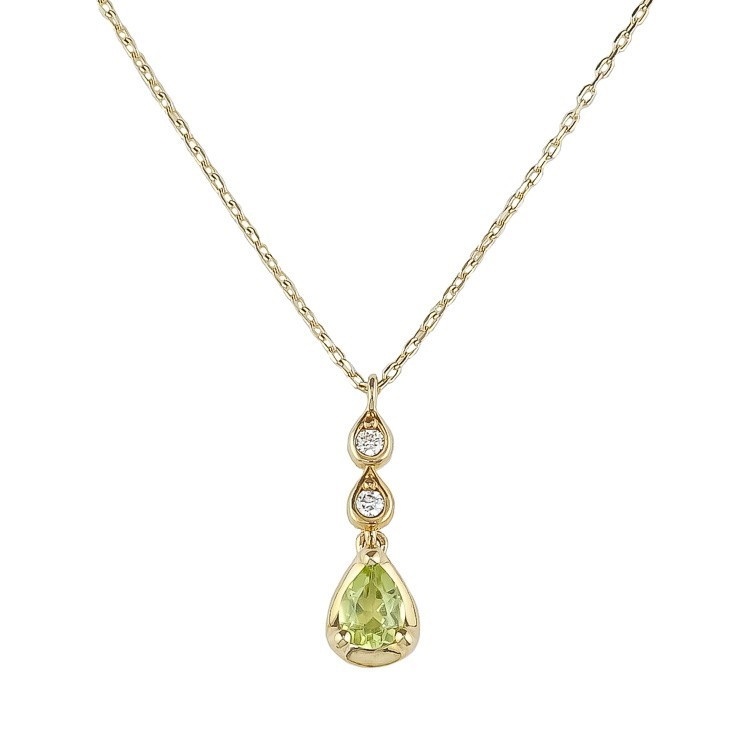 Green - 【美品】VENDOME AOYAMA ヴァンドーム青山 ペリドット ペンダント ネックレス K10 イエローゴールド ブランドジュエリー 4s54350【中古】