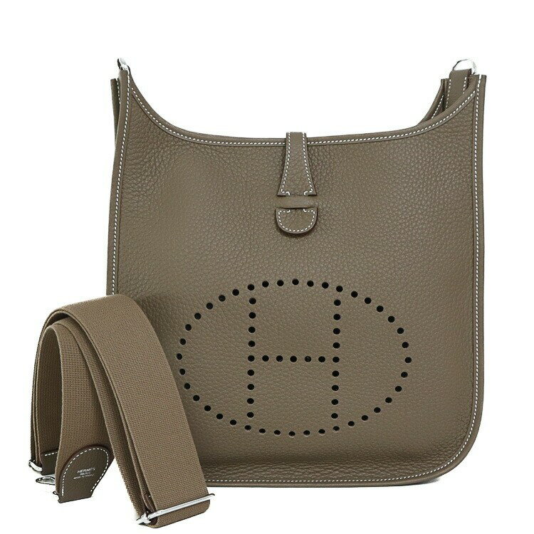 【未使用品】HERMES エブリン3 PM ショルダーバッグ トリヨンクレマンス エトゥープ シルバー金具 K刻 ブランドバッグ 5s52756JB2【中古】