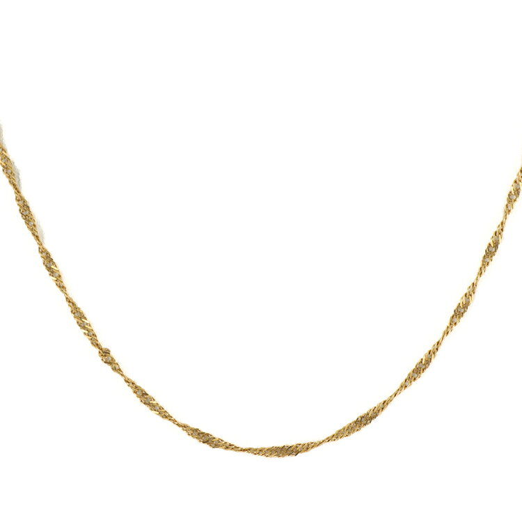 Other , Materials - 【美品】K18 スクリューネックレス チェーンネックレス 49cm 3.8g 750 イエローゴールド 検定マーク付き 6046972m 【中古】