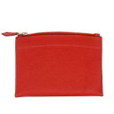 【美品】HERMES エルメス ポシェット バザール PM ミニ フラットポーチ マルチケース トゴ ルージュピヴォワンヌ □R刻 シルバー金具 コスメポーチ ...