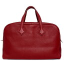 HERMES エルメス ヴィクトリア 43 ボストンバッグ ハンドバッグ トリヨンクレマンス □K刻 ルージュガランス シルバー金具 ブランドバッグ 2S802...