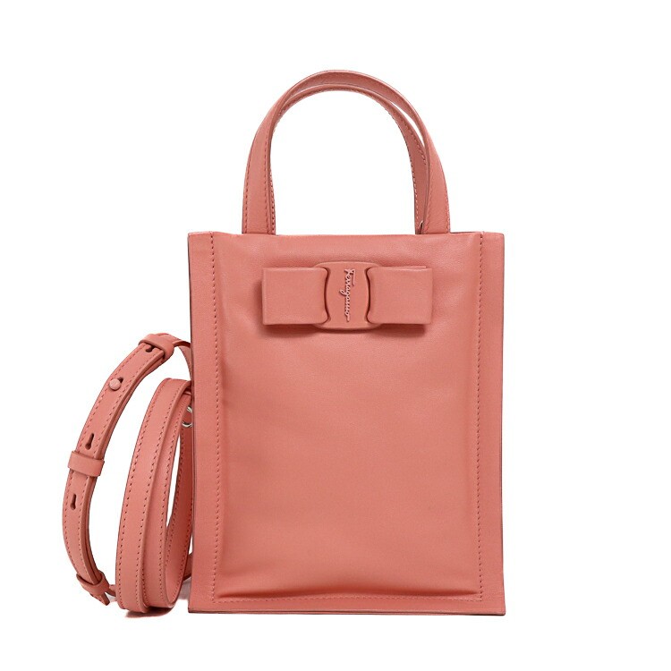 Rakuten - 【美品】フェラガモ VIVA MINI ヴァラリボン ショルダーバッグ 2way ミニバッグ 21 2988/00 カーフスキン ピンク ショルダーポーチ Salvatore Ferragamo 4356452m【中古】