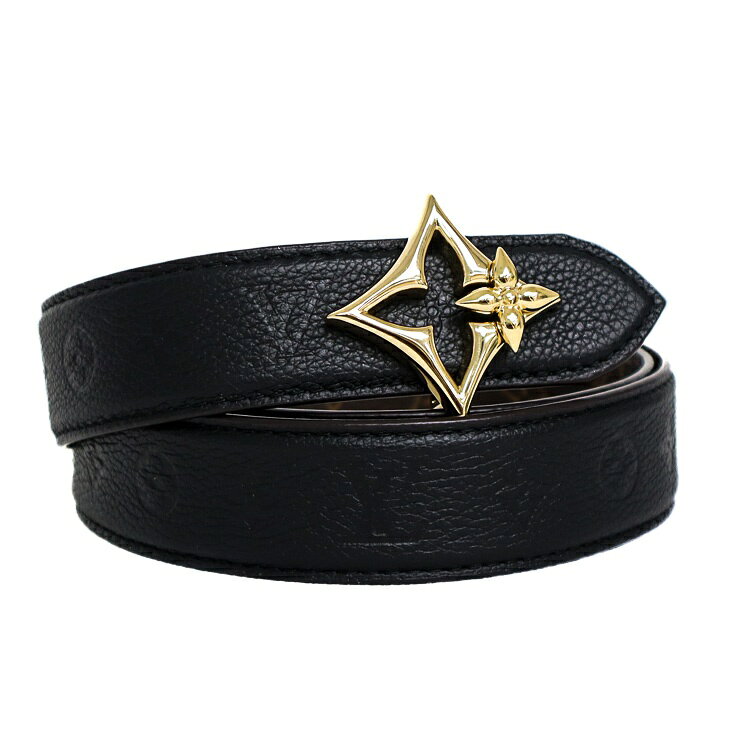 LOUIS VUITTON - 【極美品】ルイヴィトン ベルト フラワーグラム 30MM リバーシブル M8373W モノグラムキャンバス レザー ブラウン ブラック ブランド小物 6148354m【中古】
