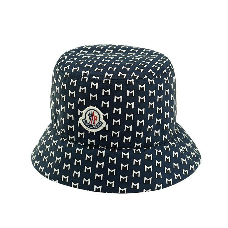 Rakuten - 【美品】MONCLER バケットハット 帽子 ネイビー ポリエステル 綿 ブランド小物 モンクレール 6185632m【中古】