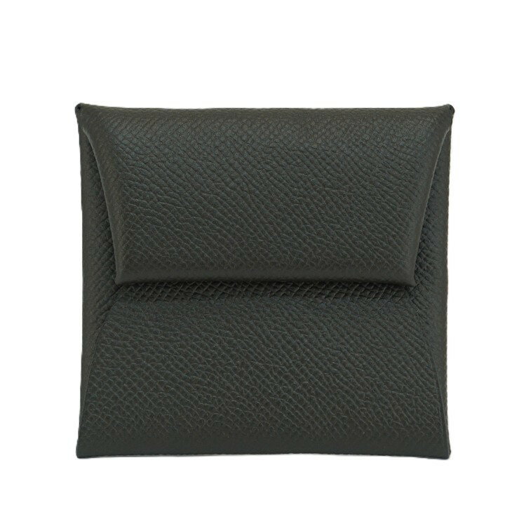 B, C, D, G, J, L, S, T, Z - 【極美品】エルメス バスティア コインケース メンズ レディース小銭入れ 2016年 ヴォーエプソン カーキブラウン系 6270129m【中古】