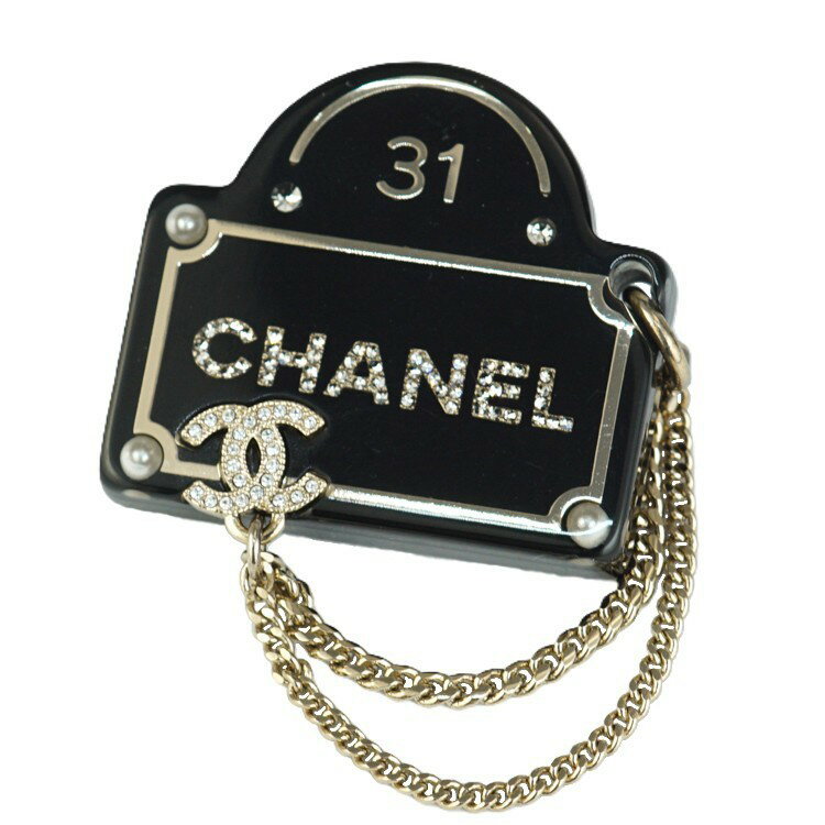 Rakuten - 【極美品】CHANEL ブローチ ココマーク クリスタル ラインストーン AB9372 メタル ラインストーン D22B ブラック ブランド小物 シャネル 6242346m【中古】