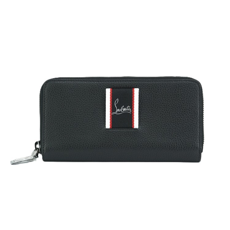 Rakuten - 【未使用】Christian Louboutin 長財布 ラウンドファスナー 124515 レザー ブラック ブランド小物 ルブタン 6247635m【中古】