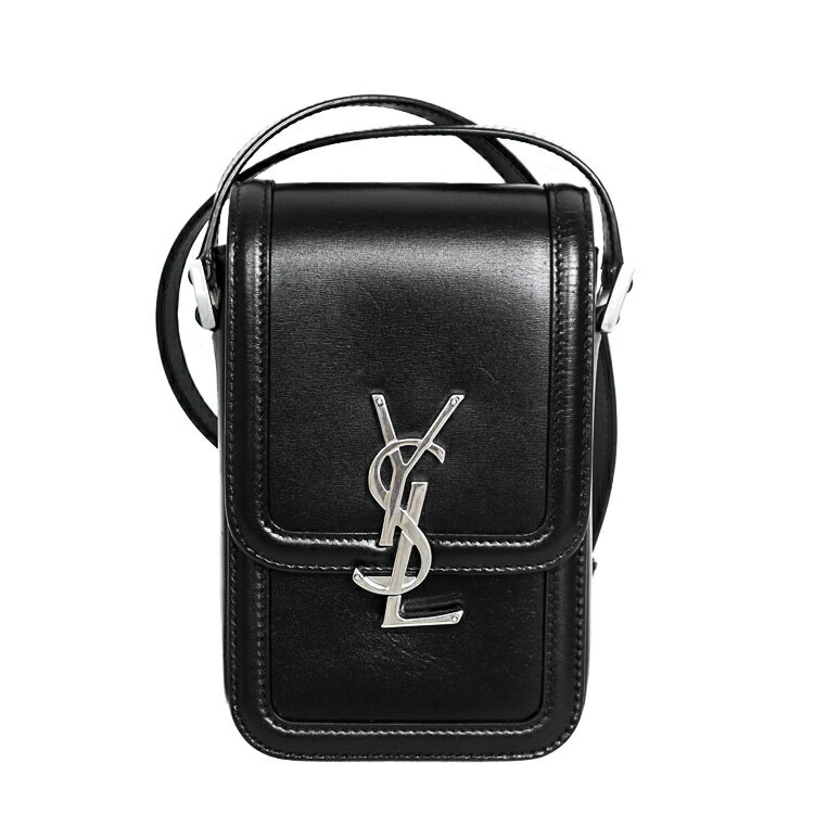 乐天商城 - 【美品】Saint Laurent ソルフェリーノ ショルダーバッグ ミニバッグ 753963 カーフ レザー ブラック シルバー金具 ブランドバッグ サンローラン 6266711j【中古】