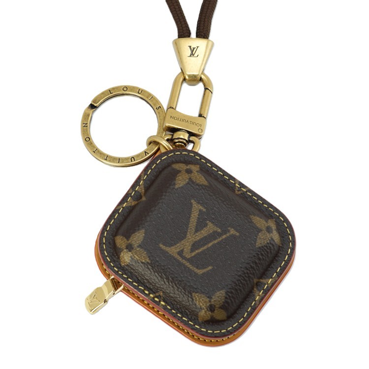 乐天商城 - 【美品】LOUIS VUITTON キーホルダー＆バッグチャーム・LV チューン イヤホンケース M03294 モノグラムキャンバス レザー ブラウン ブランド小物 ルイヴィトン 6286093m【中古】