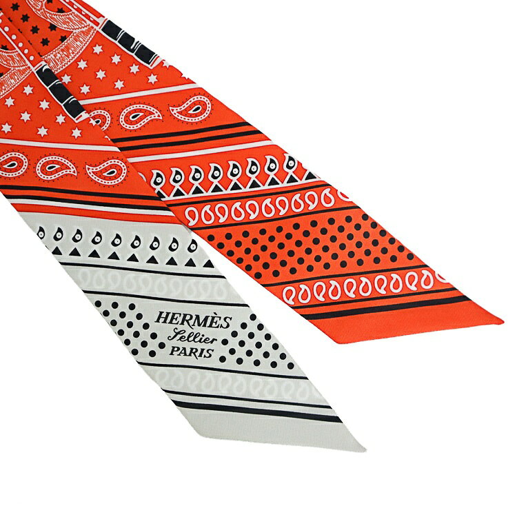 【未使用品】 エルメス ツイリー Twilly リボンスカーフ Eperon d'Or Bandana エプ...