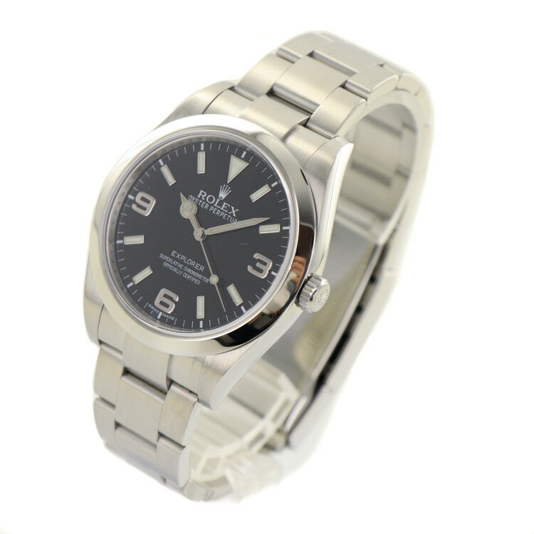 【中古】ロレックス　エクスプローラー1　メンズ腕時計 　214270　G110***　自動巻　ステンレススチール　SS　黒 ブラック文字盤　ブランドウォッチ22-2531のサムネイル