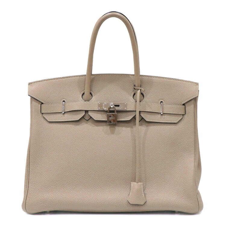 【中古】エルメス　バーキン　35　レディースバッグ　ハンドバッグ　□K　2007年　トゴ　レザー　トゥルティエールグレー　グリトゥルティエール　シルバー金具　グレー　バッグ　ブランドバッグ　鞄　23-0569-C3のサムネイル