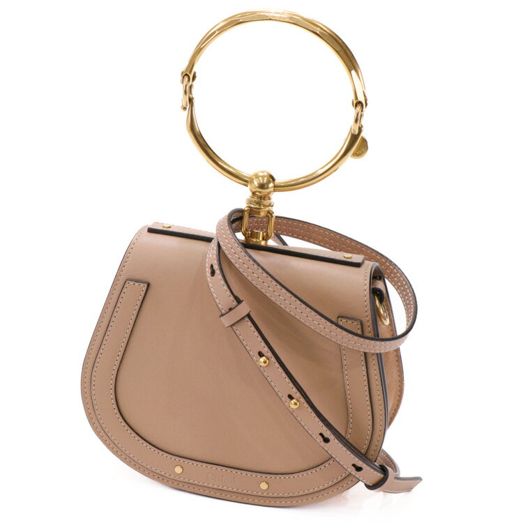 【美品】 Chloe クロエ　ナイル　スモール　レディースバッグ　2WAYバッグ　ハンドバッグ　ブレスレットバッグ　ショルダーバッグ　3S1301　カーフ　レザー　ベージュ　バッグ　ブランドバッグ　鞄　4027450M 【中古】のサムネイル