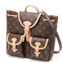 【美品】 LOUIS VUITTON ルイヴィトン エクスキュルシオン PM レディースバッグ バックパック・リュック M46932 ICチップ レザー ブラウ...