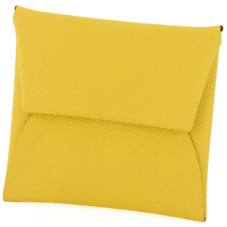 【新品同様】エルメス バスティア B刻印 2023年 小銭入れ コインケース メンズ レディース財布 ヴォーエプソン イエロー 4128730MK 【中古】