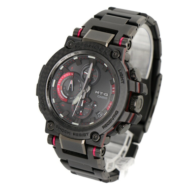 【中古】カシオ Gショック MT-G スマートフォンリンク Bluetooth搭載 メンズウォッチ 男性用腕時計 MTG-B1000XBD-1AJF カーボンベゼル サファイアガラス メタルバンド ブラック レッド 24-1350