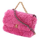 【中古】シャネル CHANEL シャネル19 ムートン マトラッセ チェーンショルダー レディースバッグ ココマーク ショルダーバッグ AS1160 30番台 ...