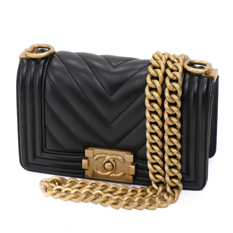 【美品】 CHANEL シャネル ボーイシャネル 20 スモール チェーンショルダー Vステ...